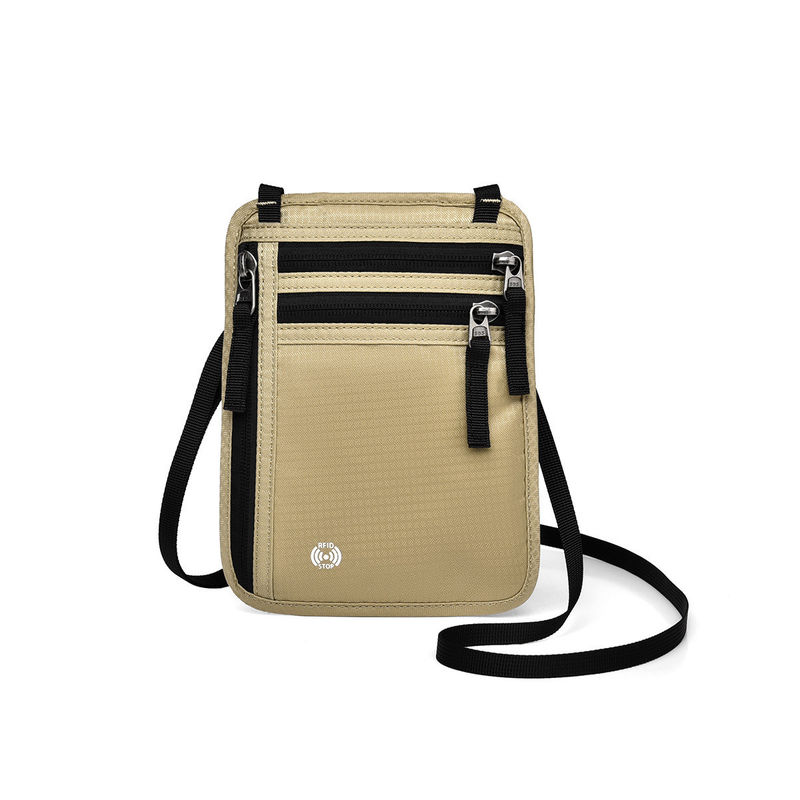 OEM/ODM Customized Logo Safe Nylon Small Neck Travel Bag For Mobile Phone And Card