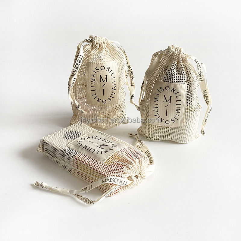 Reusable Organic Cotton Soap Set Gift Bags With Drawstring Must-Have for Green Living