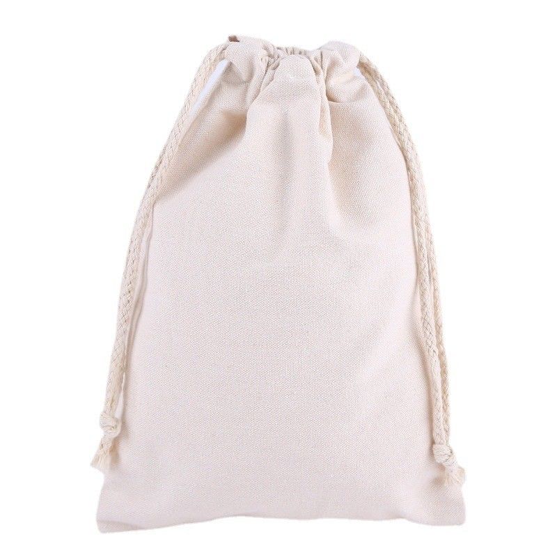 Organic Cotton Drawstring Packing/Shoe Dust Bag Custom Logo Canvas for Luxury Business