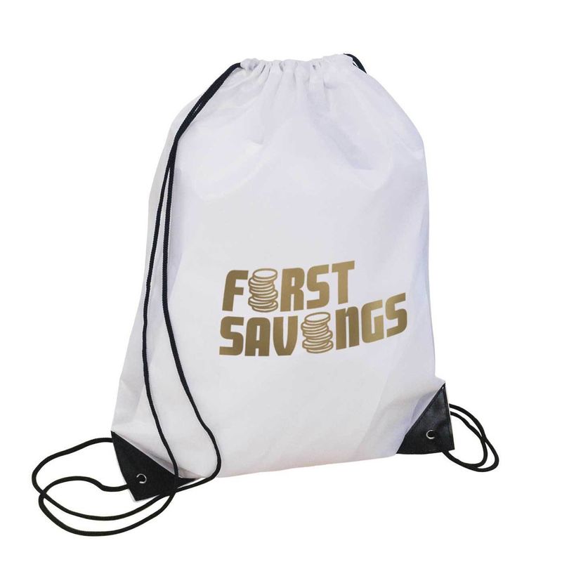 OEM/ODM Accepted Custom Logo Polyester Drawstring Backpack for Traveling and Sports
