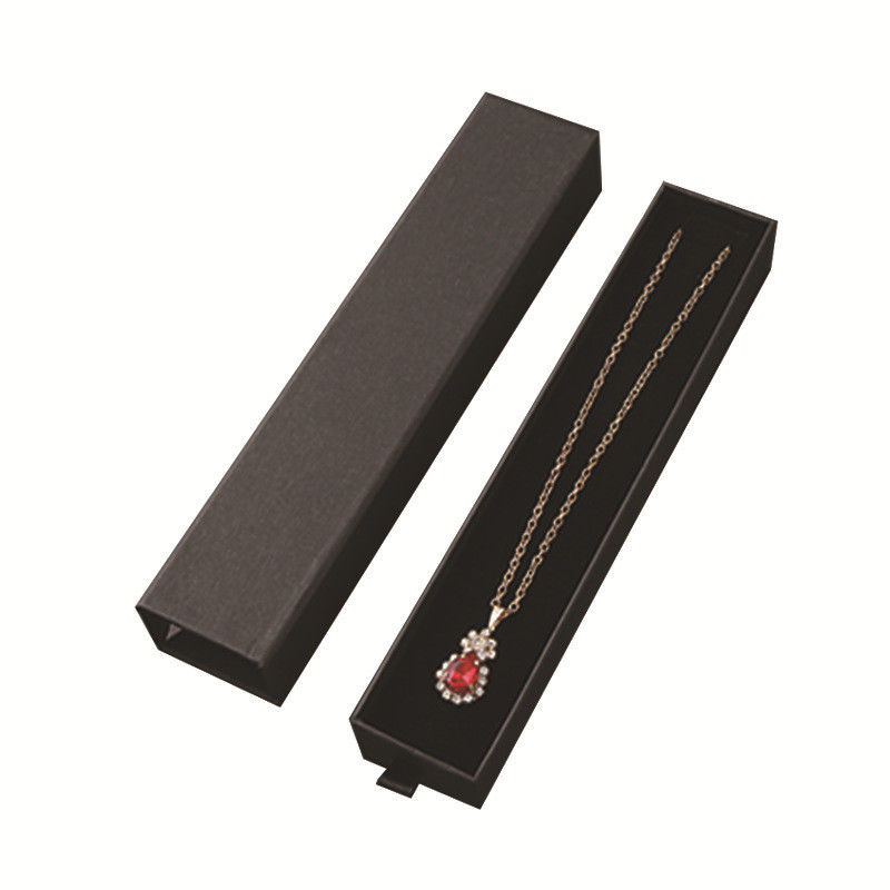 Jewelry Earring Necklace Black Logo Printing Organizer Drawer in Kraft Paper for Bag