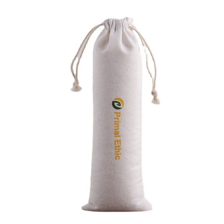 Custom Logo Drawstring Gift Bag for Daily Life Eco Printed Canvas Linen Bag Packaging