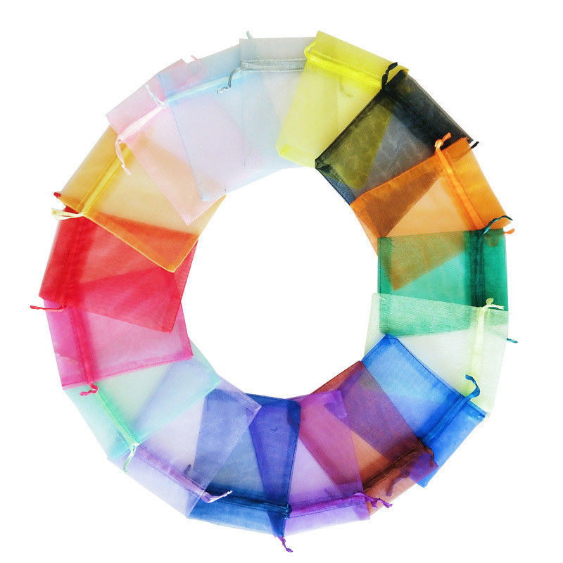 Logo Customizable Soft-loop Organza Bags Small Drawstring Pouches for Jewelry Packaging