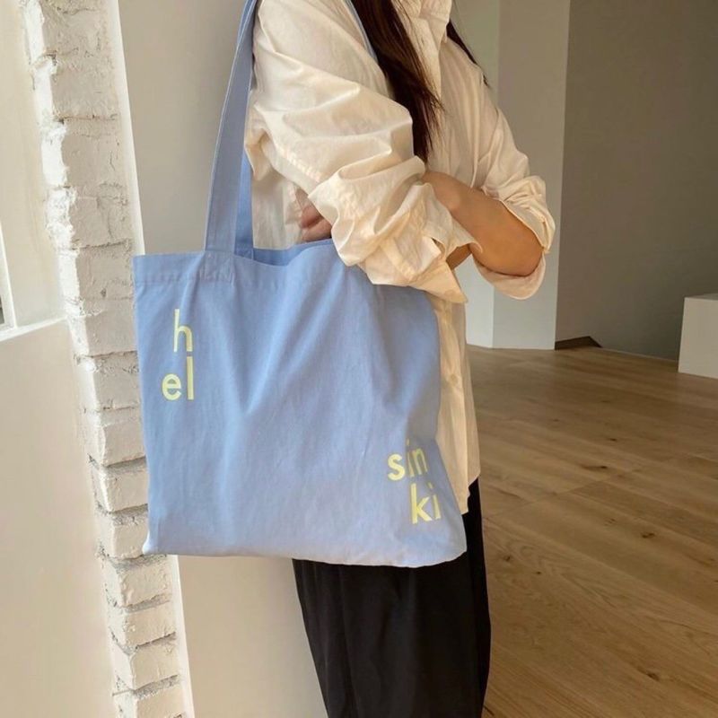 Customized Logo Printed 100% Organic Cotton Large Tote Bag for Bulk Reusable Shopping