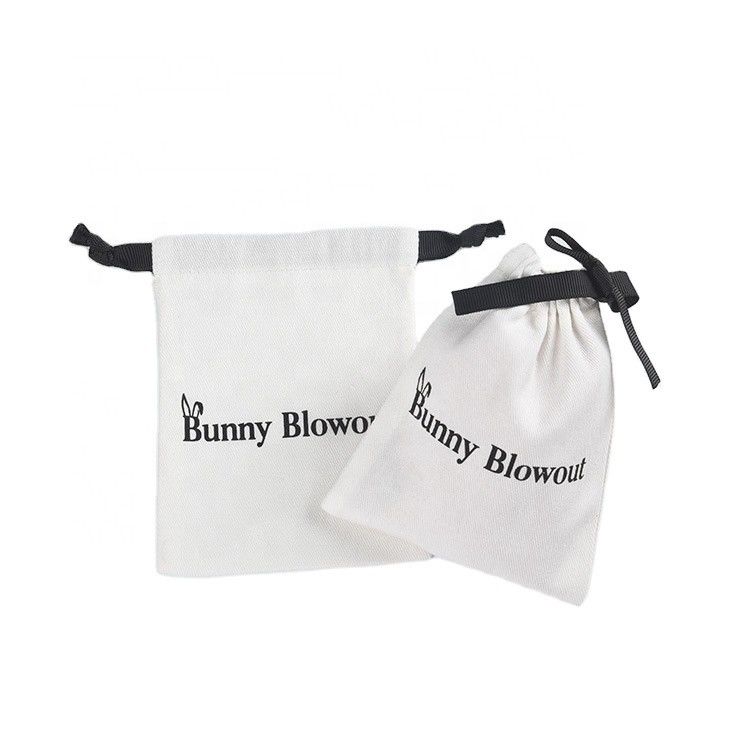 Custom Logo Cotton Drawstring Bag for Easy Storage of Eyeglasses and Digital Products