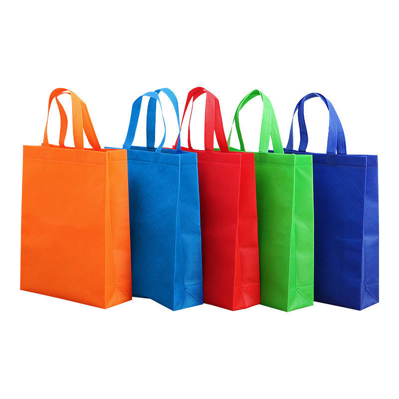 Colorful Tote Shopping Non Woven Bag with Custom Logo Printing and Polyester Lining