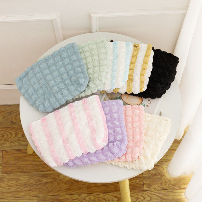 OEM/ODM Acceptable Cute Puffy Mesh Cosmetic Pouch for Mini Canvas Travel Toiletry Handbags