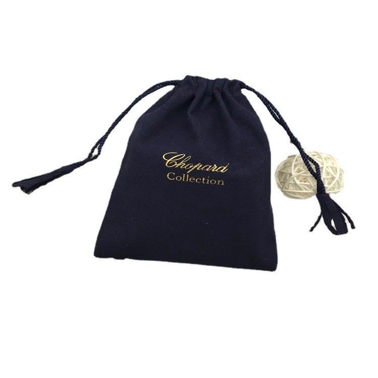 Design Small Luxury Dust Velvet Jewelry Drawstring Pouch Packing Bag And Box With Logo