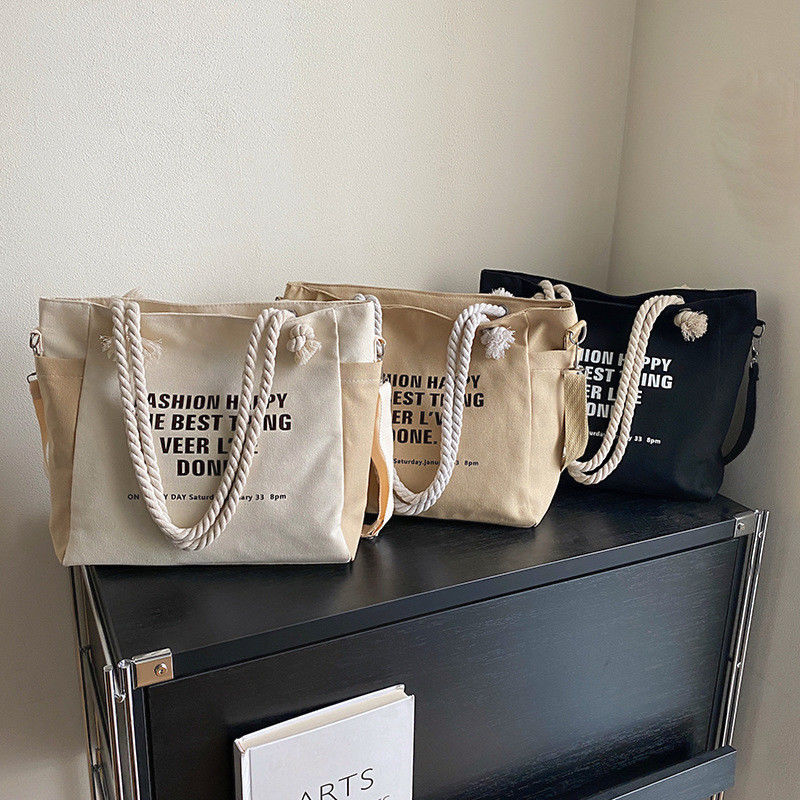 Unisex Waterproof Luxury Canvas Corduroy Tote Bag for Customized Color Daily Life