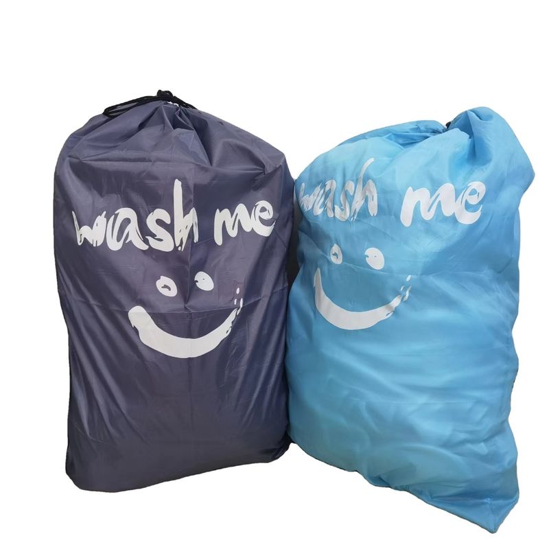 Customized Color Drawstring Nylon Laundry Bag for Heavy Duty Washing in Fashion Style