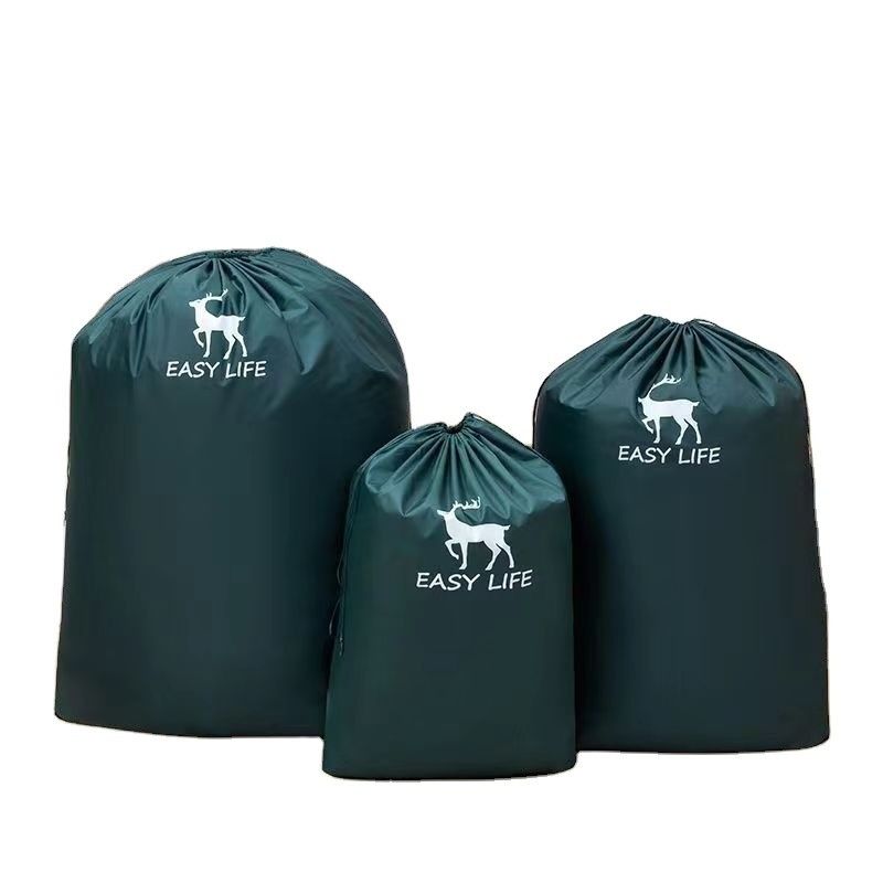 Custom Logo Folding Nylon Laundry Bags Baskets for Storage Washing Drawstring OEM/ODM