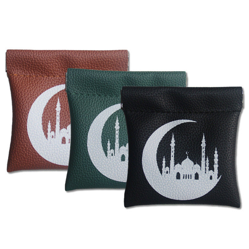 Compact Leather Coin Purse for Muslim Customized Color Genuine Leather Material