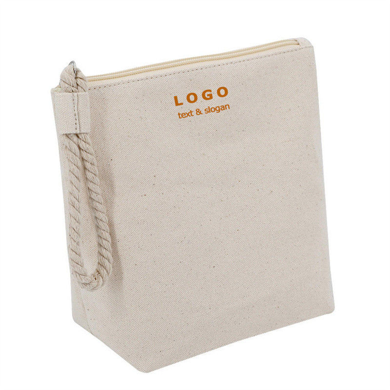OEM/ODM Acceptable Cotton Calico Makeup Bag With Zipper for Natural Recycled Travel