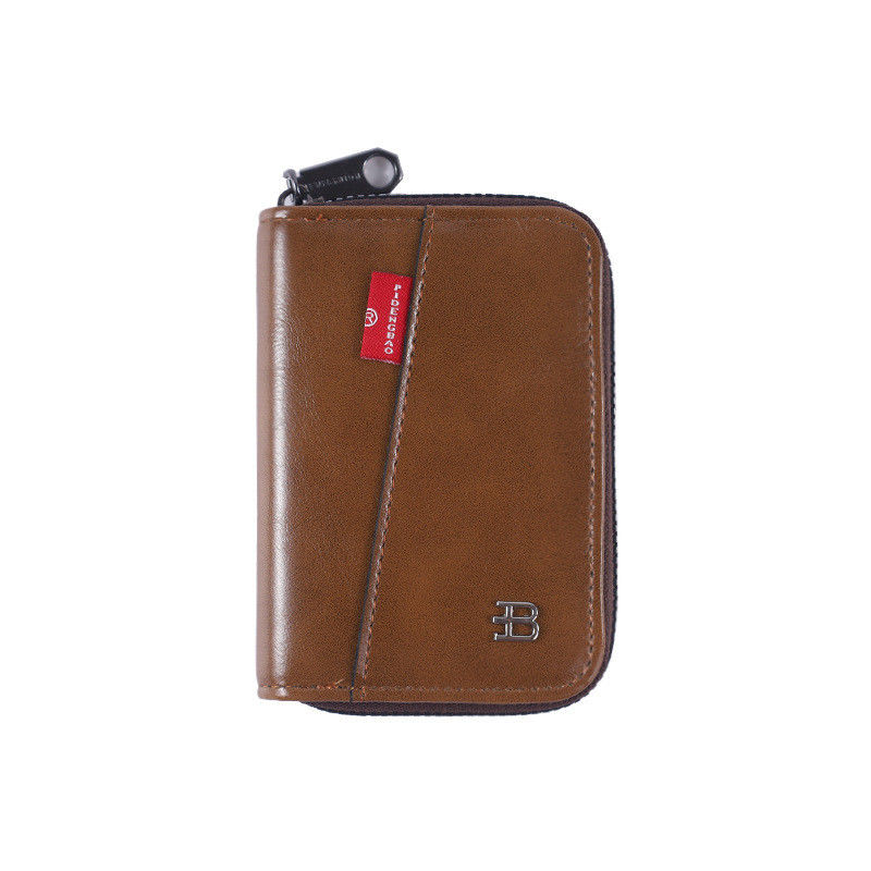 Leather Men's Wallet with Coin Purses Money Card Holders and Key Chains Designer
