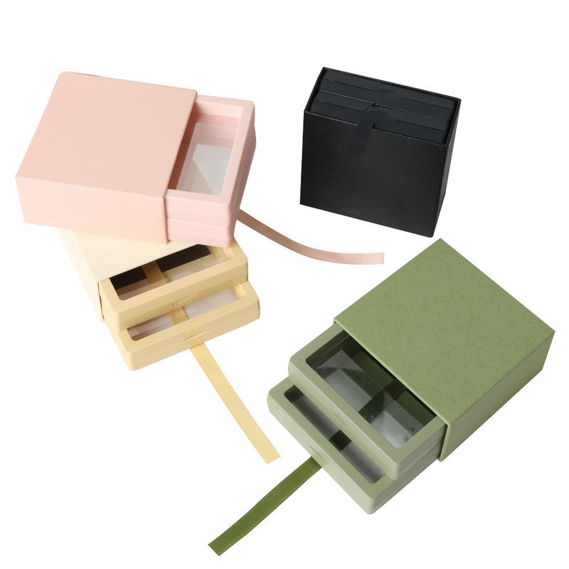 Custom Logo Jewelry Box Packaging Boxes with Transparent Pe Film Inside Matte Paper Cardboard Gift Box