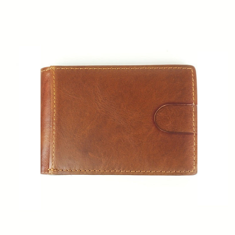Newest Fashinable 100% Genuine Leather Men Wallet with Zip Coin Pocket and Customize Logo