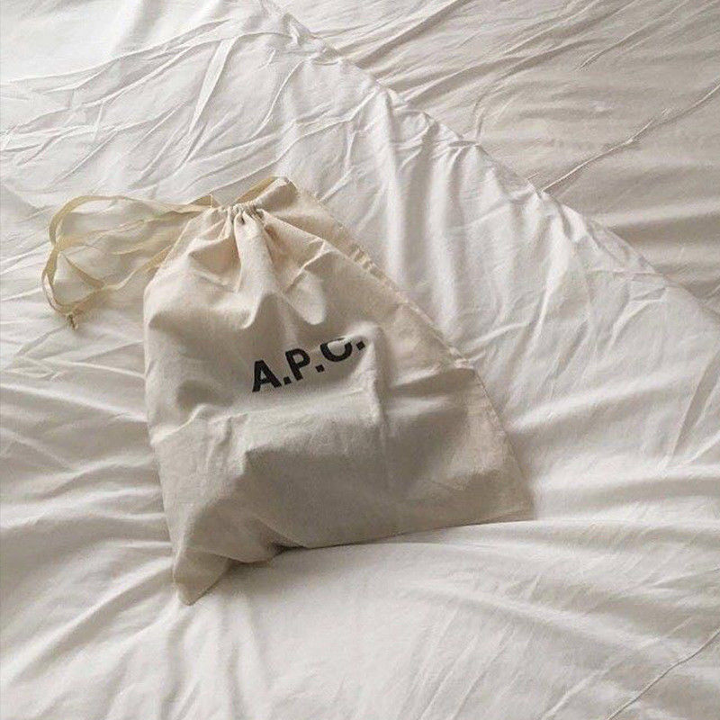 Custom Logo Print Canvas Cotton Drawstring Shoe Bag for Gift Storage Medium Size 30-50cm
