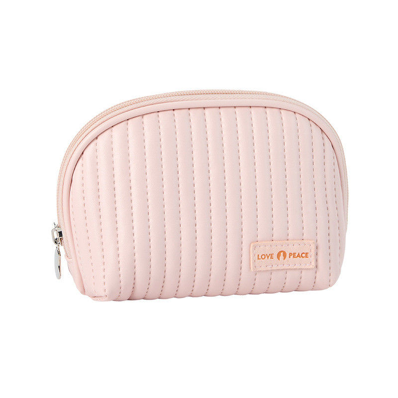Leather Logo Cosmetic Bags Cake Style Make Up Organizer Pouches for Cosmetics Convenience