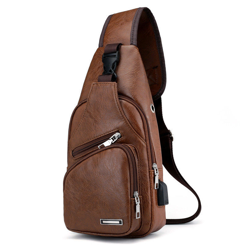 Customized Color Waterproof PU Leather Messenger Bag for Men's Office Small Briefcases
