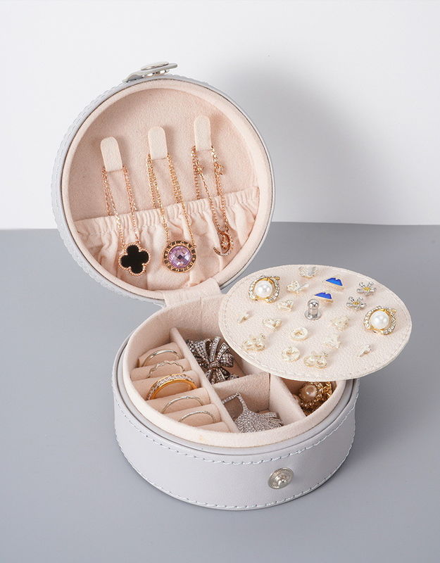 Jewellery Case Velvet Travel Jewelry Box Organizer With Customized Color For Benefit