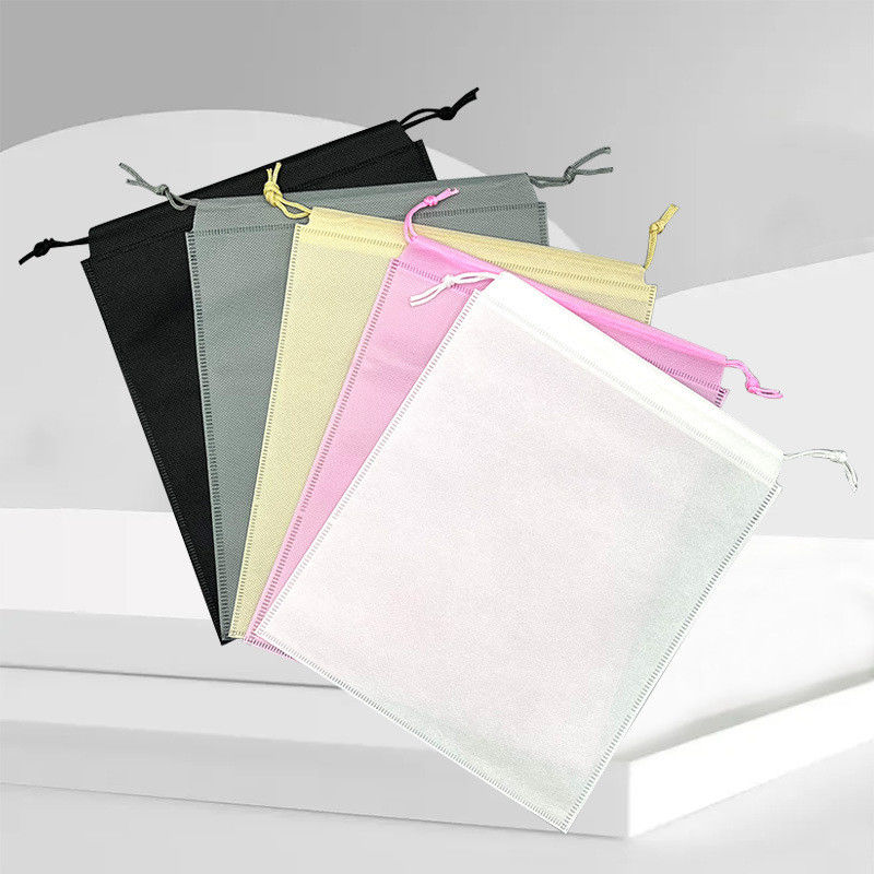 Custom Logo Non Woven Drawstring Bag For Gifts Packing Travel Closure Type zipper