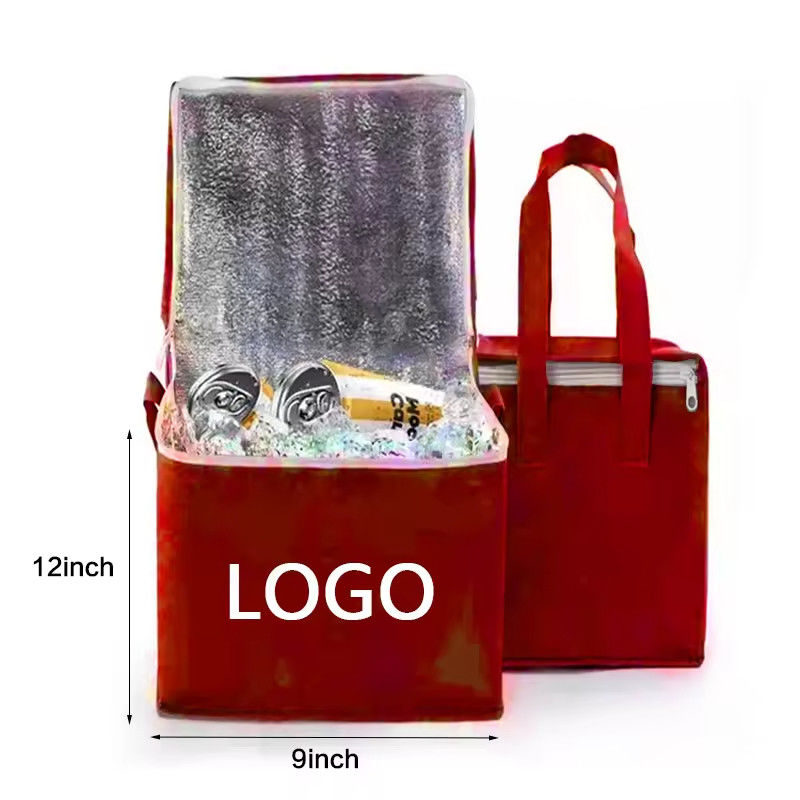 Custom Logo Soft-loop Cooler Bag for Insulated Green Grocery Picnic Beer and More