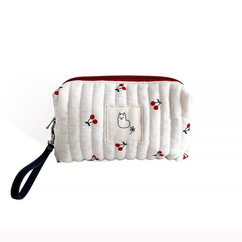 Customized Color Fashion Style Travel Makeup Bag Cotton Canvas Pouch Toiletry Case
