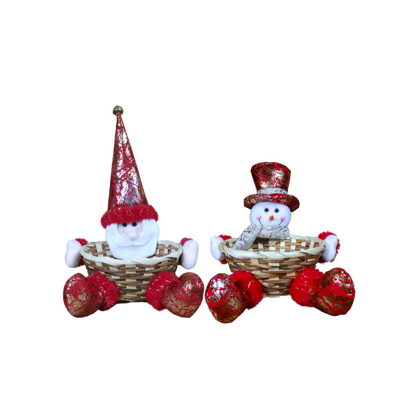 Acceptable OEM/ODM Customized Christmas Desktop Decoration Candy Basket for Home Gift