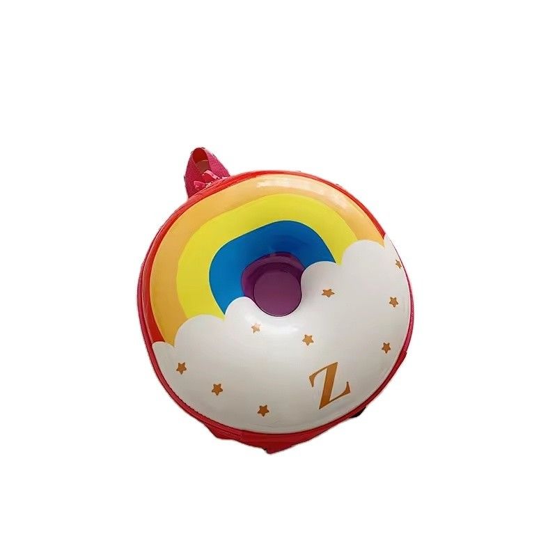 Novelty Cute Book Bag 2024 Cartoon Backpack Donuts Rubber Shell Schoolbag for Daily Life