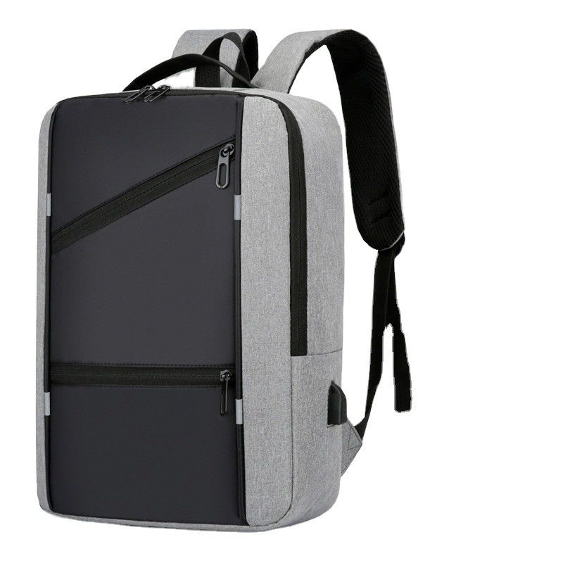 Male Customized Color Laptop Backpack with Anti-theft Design and USB Charging Port