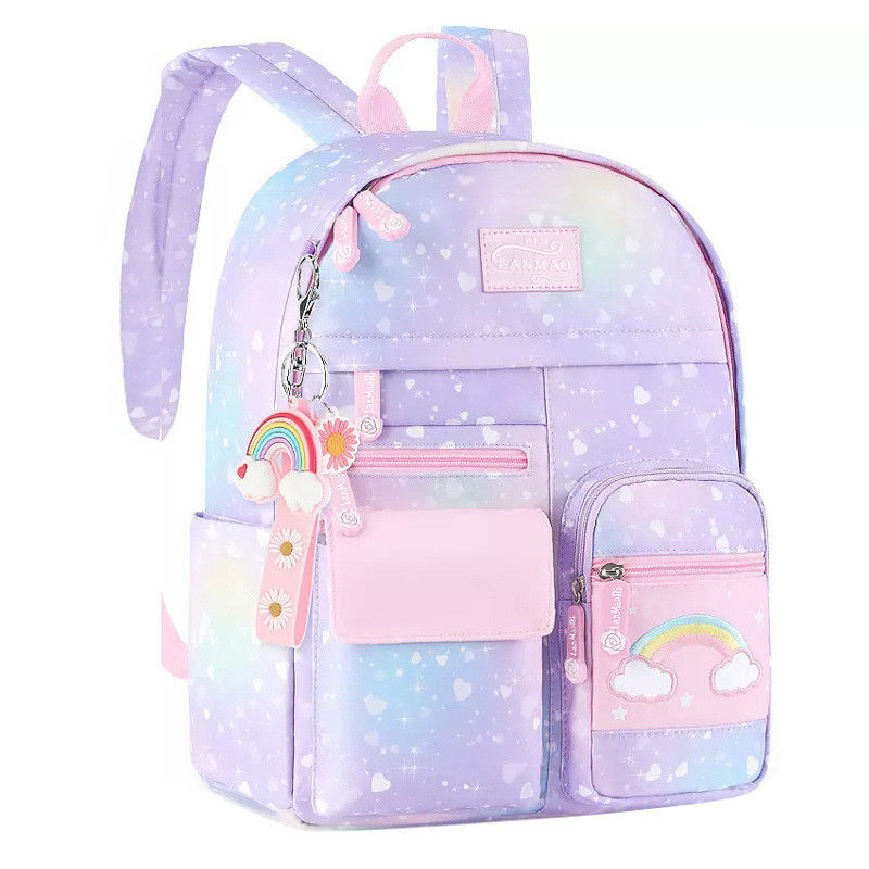 Little Kids School Bag Large Capacity Colorful Pink Custom Logo Backpack for Children