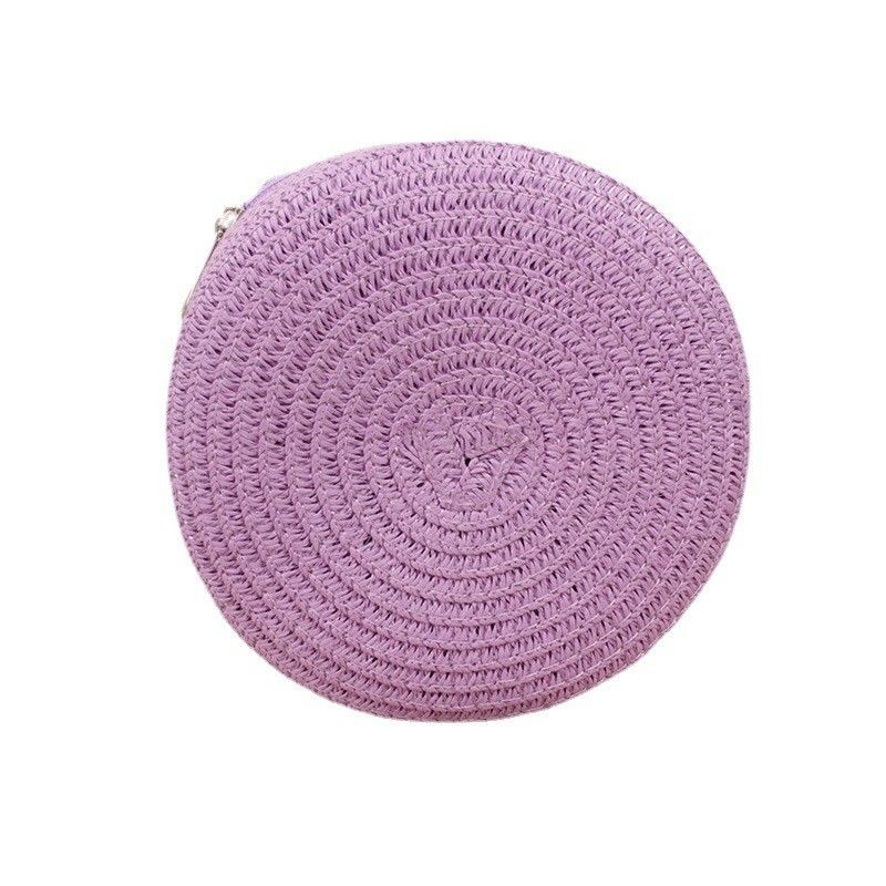 Unisex Retro Trend Beach Bag Woven Straw Handbag for Large Capacity Cross-Body Bags