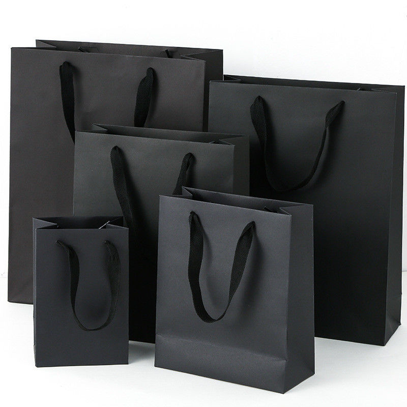 Custom Printed Logo Luxury Boutique Shopping Paper Gift Bags Customized Gift Packaging