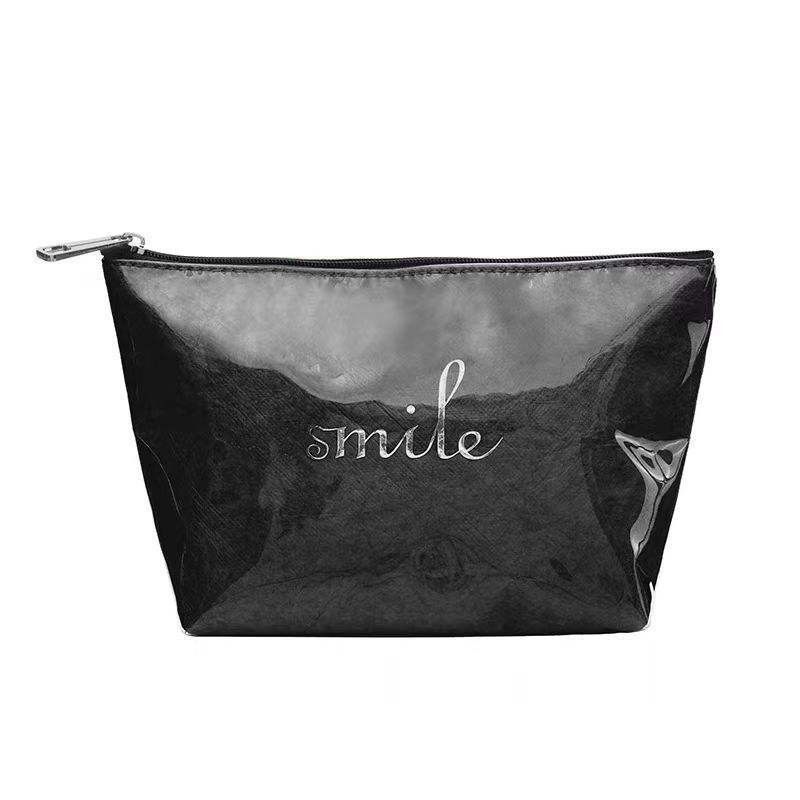 Travel-Friendly Waterproof Cosmetic Bag with Solid Pattern and Customized Color Options