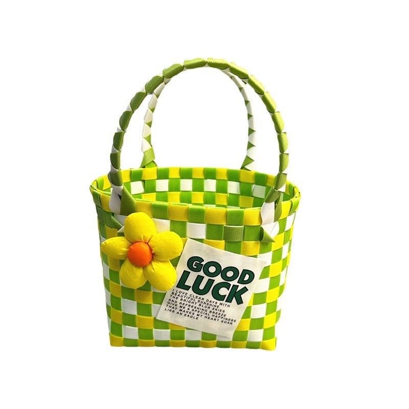 Colorful Kids Mini Shopping Storage Toy Basket Folding Portable Customized Handbag