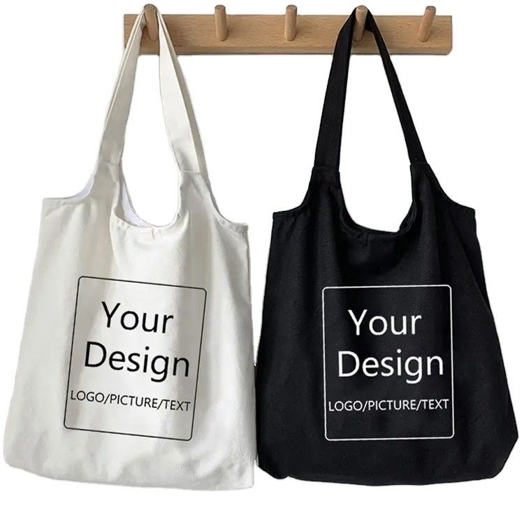 Fashion Style Custom Logo Tote Grocery Shopping Bag with Polyester Lining Material
