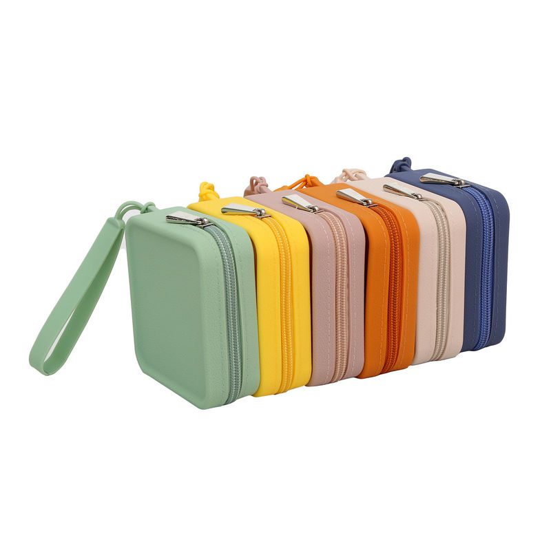 Customized Color Silicone Travel Cosmetic Bag Fashion Hand Bags for Women's Toiletries