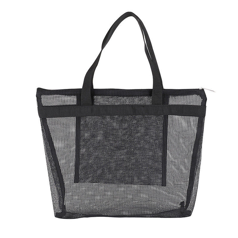 Tote Mesh Makeup Travel Storage Wash Bag Large Capacity Portable Multi-Pocket Beach Bag Swimming Bag