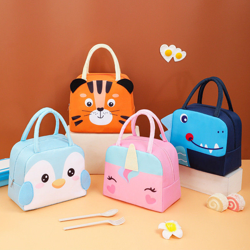 Cute Cartoon Style Thermal Food Delivery Insulated Cooler Bag for Kids Customized Color