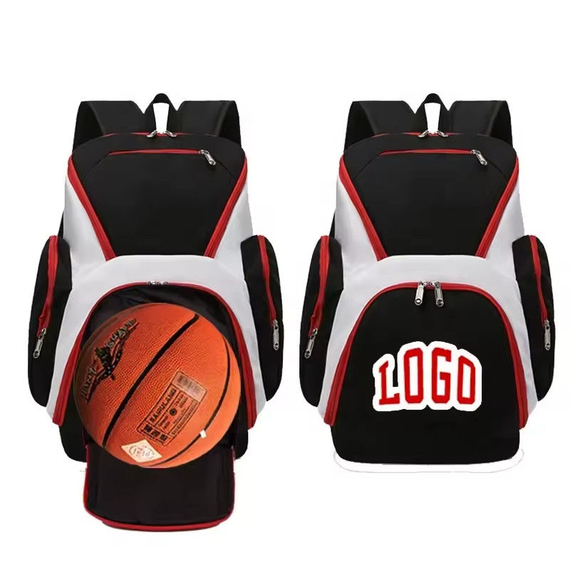 Team Basketball Backpack Men's Sports Gym Bag with Letter Pattern and Zipper Closure