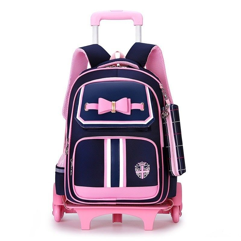Customized Logo Cartoon Pattern Type Trolley School Bag for Children Unique Design