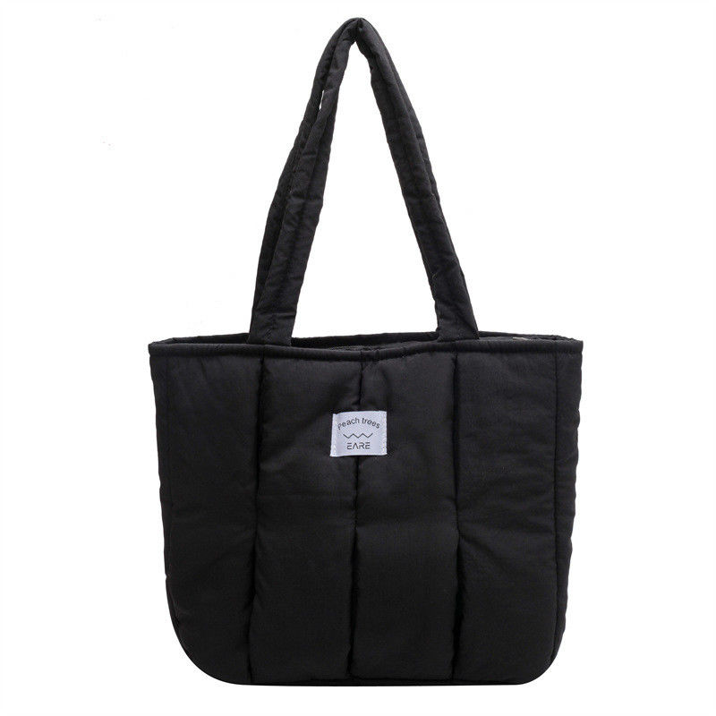 Customized Tote Bag For Women 2024 Winter Fashion Quilted Shoulder Bag Large Capacity