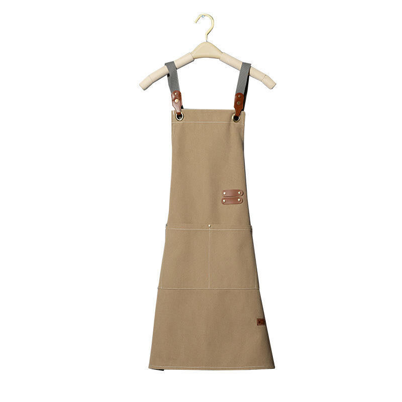 OEM/ODM Acceptable Waxed Canvas Utility Apron for Restaurant Coffee Shop Gardening