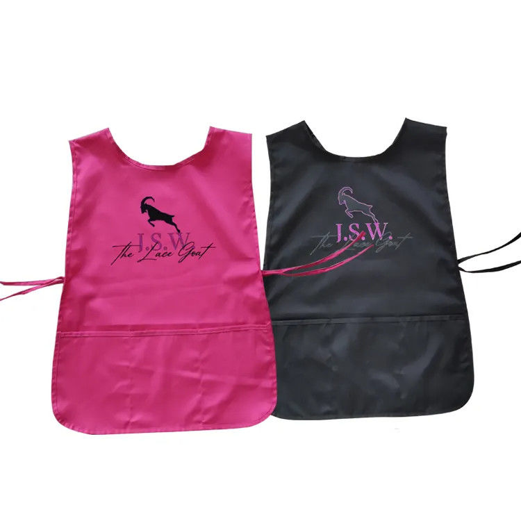 Adjustable Unisex Nail Uniform with Three Big Pockets Custom Print Logo Vest Apron