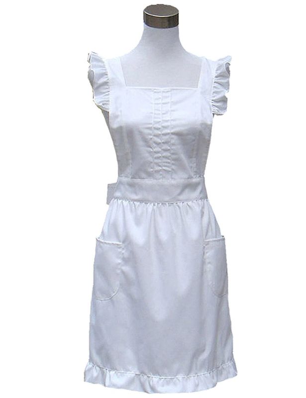 Cute Lovely Retro Kitchen Cooking Ruffles Apron for Women Girls Customized Color