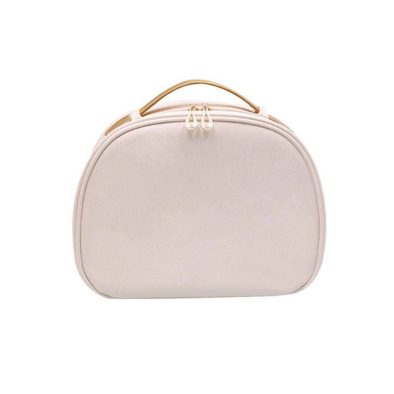 Makeup Cosmetic Solid Color Waterproof PU Cosmetic Bag for Travel and Toiletries
