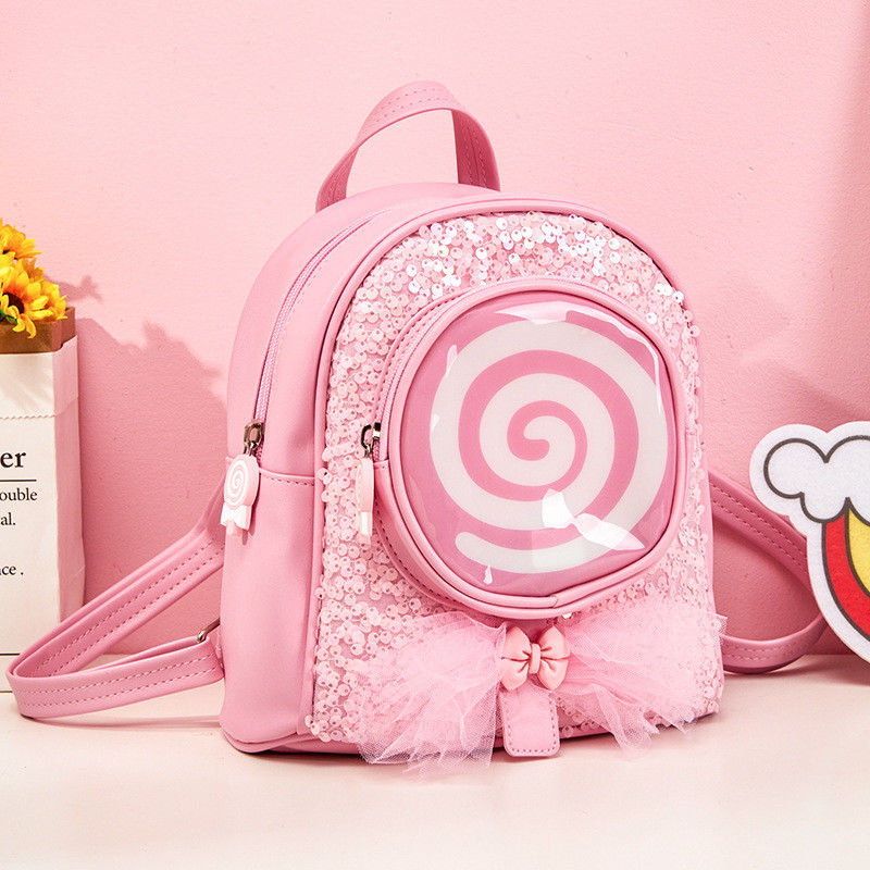 Daily School Life Colorful Baby Cartoon School Bags with Design Glitter LED Lights
