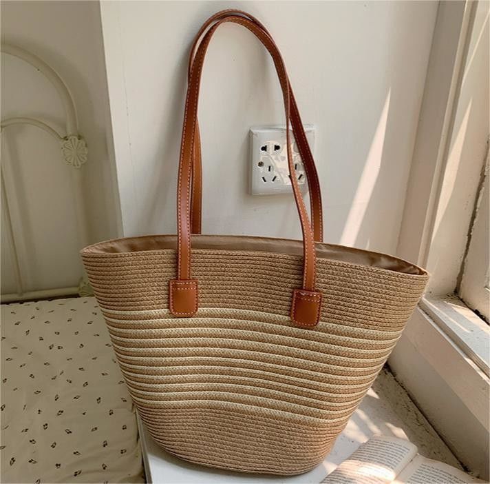 Newest Fashionable Mexico French Basket Straw Weave Beach Bags 2024 Tote Bag for Women