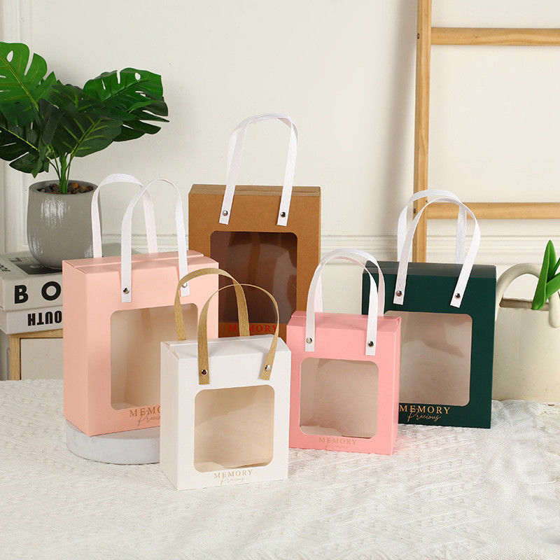 Custom Printed Kraft Handle Paper Bag for Retail Packaging Clothing Shoes Fur Gifts