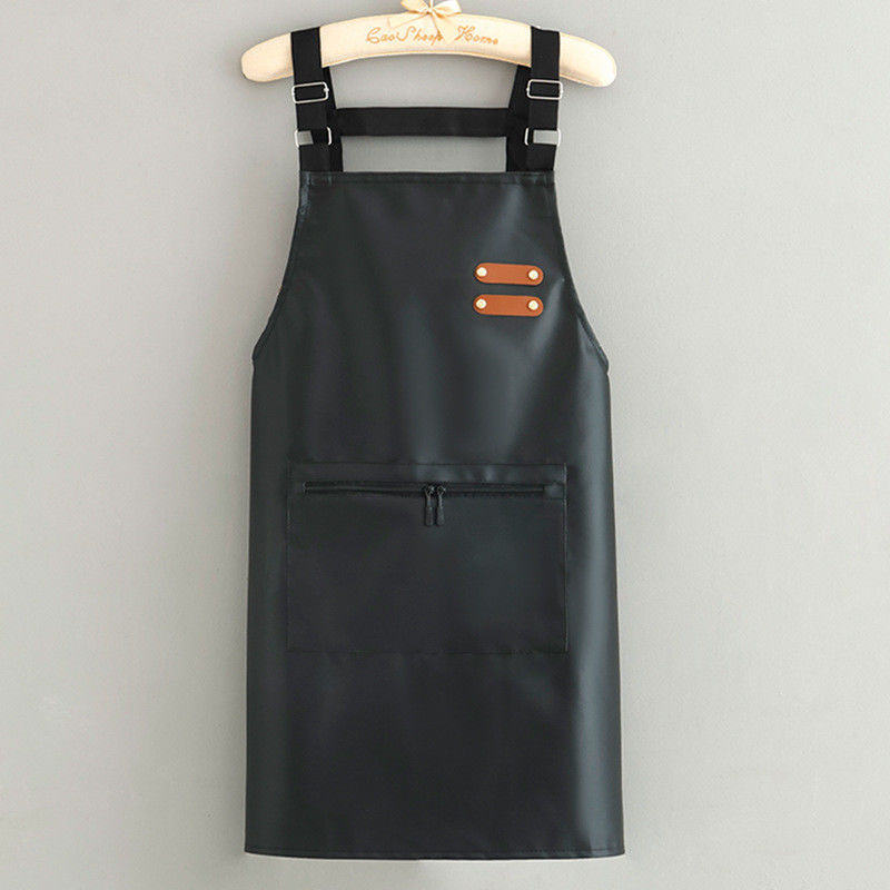 Eco-Friendly Leather Material Multi-function Kitchen Leather Apron for Daily Life Uniform